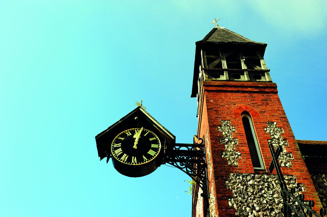 St. Michaels Church and clock tower in Lewes: Image: Shutterstock.com